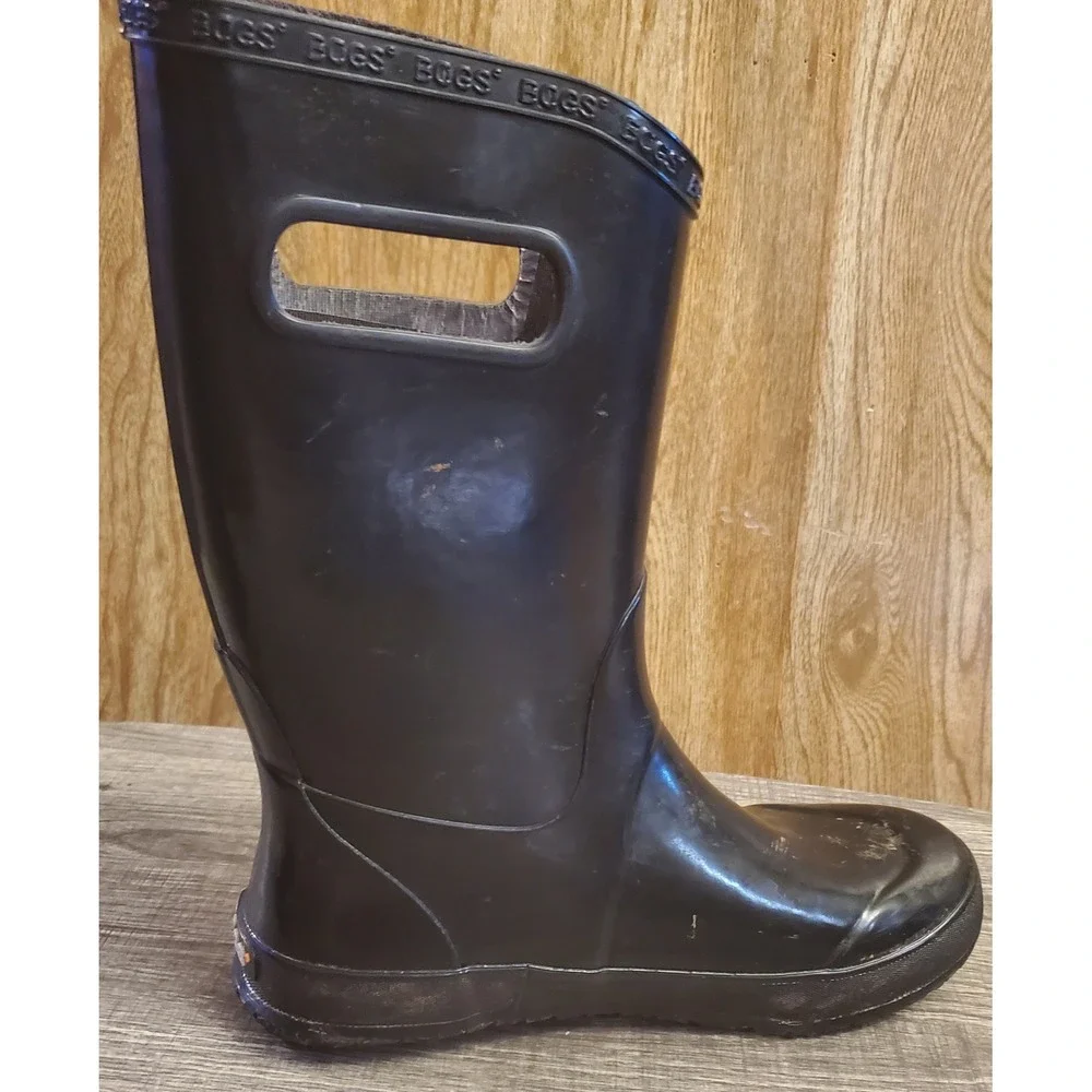 Bogs Tall Slip On Rainboots‎ Youth Size 6 Black